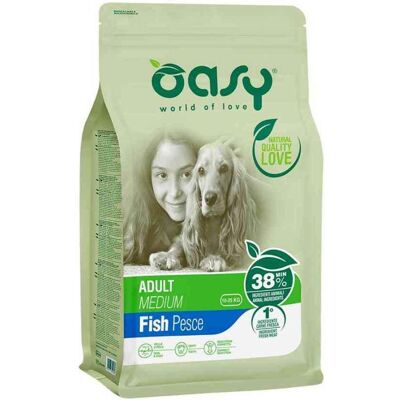 Oasy - Wonderfood Oasy Cane Adulto Lifestage Medium Pesce - Cibo per cani Oasy - Wonderfood Oasy Cane Adulto Lifestage Medium Pesce - Cibo per cani