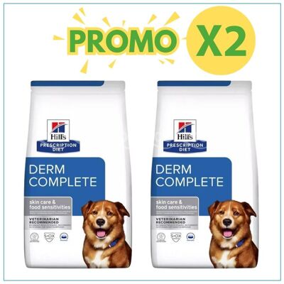 Hill's Prescription Diet Cane Derm Complete PROMO +2 prezzo a pezzo 10.00 kg Hill's Prescription Diet Cane Derm Complete PROMO +2 prezzo a pezzo 10.00 kg