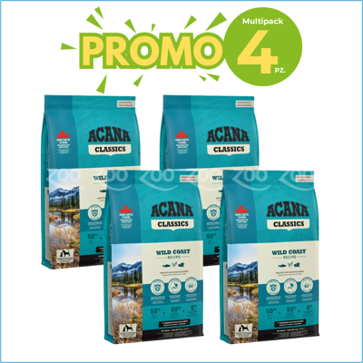 ACANA Cane Wild Coast PROMO +4 prezzo a pezzo 9.70 kg ACANA Cane Wild Coast PROMO +4 prezzo a pezzo 9.70 kg