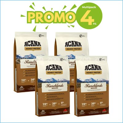 ACANA Cane Ranchlands PROMO +4 prezzo a pezzo 12.00 kg ACANA Cane Ranchlands PROMO +4 prezzo a pezzo 12.00 kg