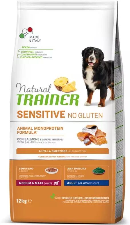 Trainer - Nova Food Trainer Cane Natural Sensitive Adulto Medium & Maxi Salmone 12 Kg Cane > Cibo Secco e Croccantini > Adulto