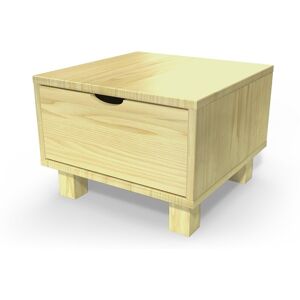 ABC MEUBLES Comodino in legno Cube + cassetto -  - Miele