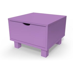 ABC MEUBLES Comodino in legno Cube + cassetto -  - Lilla