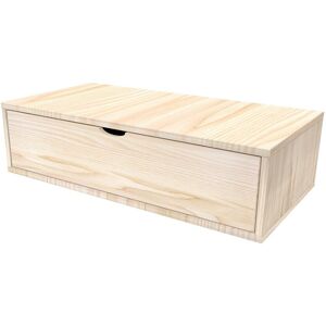 ABC MEUBLES Cubo di legno 100x50 cm + cassetto -  - Legno Grezzo