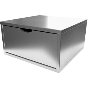 ABC MEUBLES Cubo di legno 50x50 cm + cassetto -  - Grigio alluminio