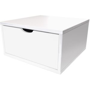 ABC MEUBLES Cubo di legno 50x50 cm + cassetto -  - Bianco