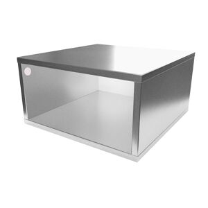 ABC MEUBLES Cubo di legno 50x50 cm - 50x50 - Grigio alluminio