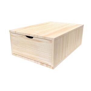 ABC MEUBLES Cubo di legno 75x50 cm + cassetto -  - Legno Grezzo