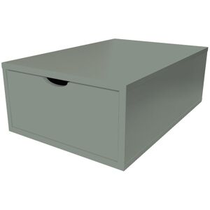 ABC MEUBLES Cubo di legno 75x50 cm + cassetto -  - Grigio