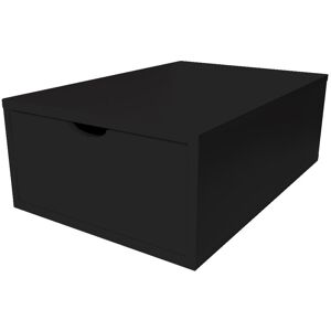 ABC MEUBLES Cubo di legno 75x50 cm + cassetto -  - Nero