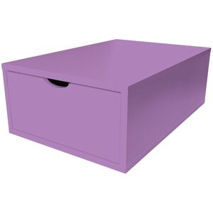 ABC MEUBLES Cubo di legno 75x50 cm + cassetto -  - Lilla