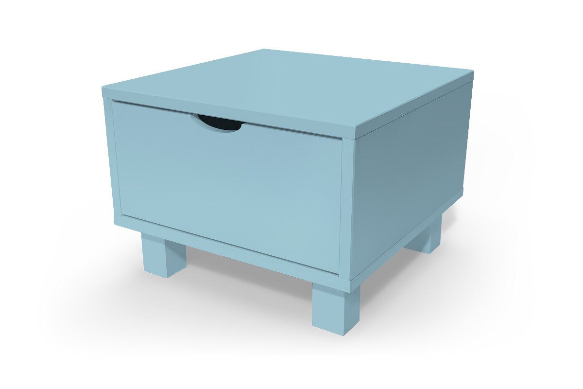 ABC MEUBLES Comodino in legno Cube + cassetto -  - Polvere blu