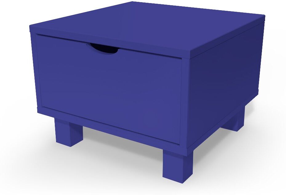 ABC MEUBLES Comodino in legno Cube + cassetto -  - Blu scuro