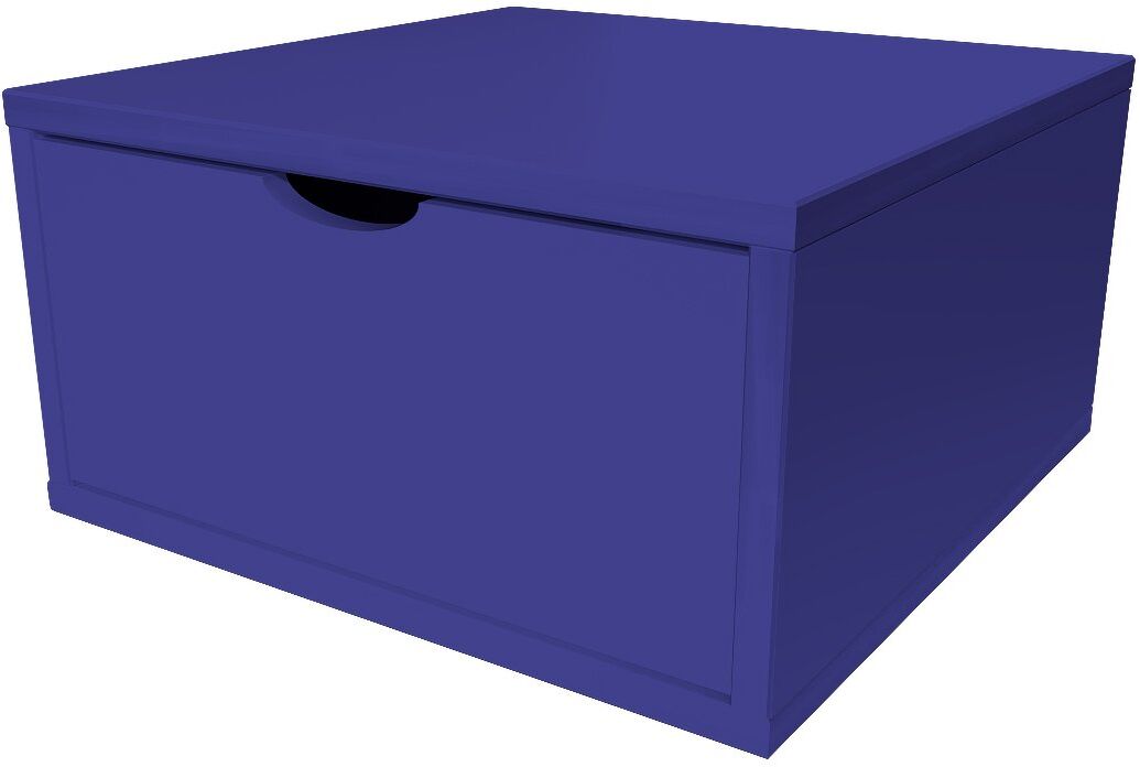 ABC MEUBLES Cubo di legno 50x50 cm + cassetto -  - Blu scuro