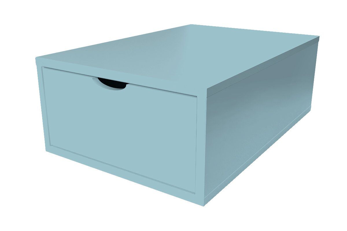 ABC MEUBLES Cubo di legno 75x50 cm + cassetto -  - Polvere blu