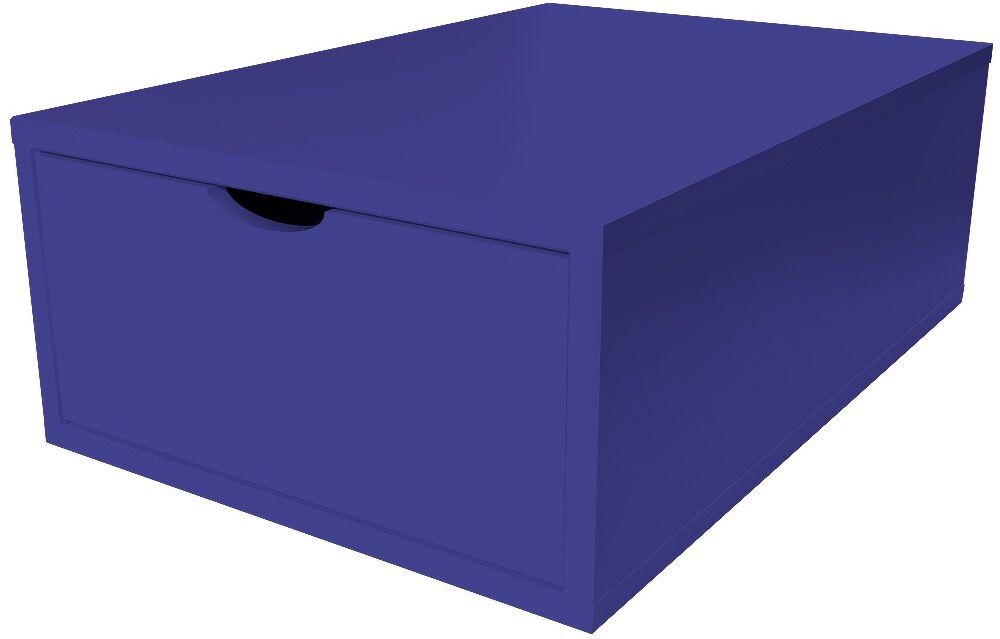 ABC MEUBLES Cubo di legno 75x50 cm + cassetto -  - Blu scuro