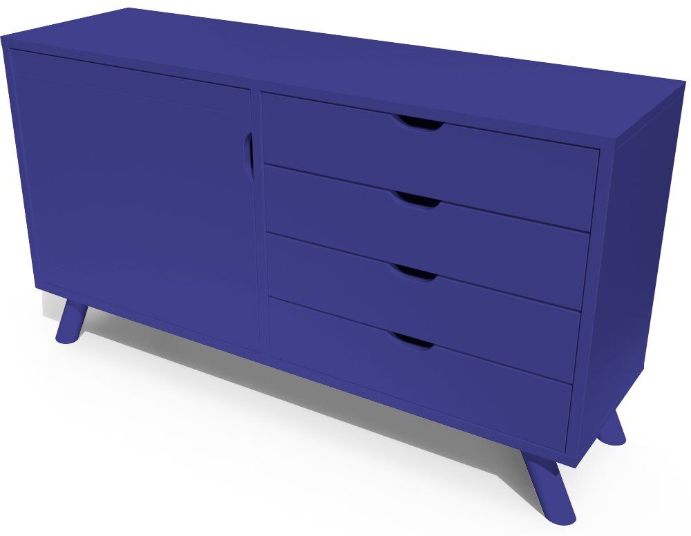 ABC MEUBLES Credenza scandinava legno Viking -  - Blu scuro