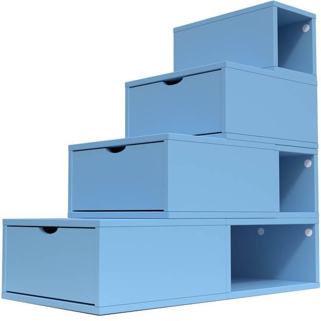 ABC MEUBLES Scala cubo di riordino 100 cm -  - Polvere blu