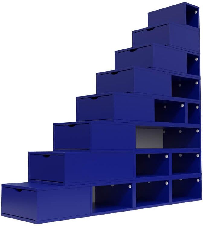 ABC MEUBLES Scala cubo di riordino 200 cm -  - Blu scuro