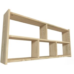 ABC MEUBLES Mensola sospesa in legno larga 120 cm per letto a soppalco - Legno Grezzo (senza vernice) ABC MEUBLES Mensola sospesa in legno larga 120 cm per letto a soppalco - Legno Grezzo (senza vernice)