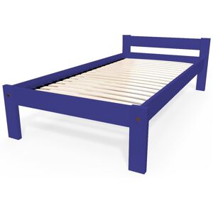 ABC MEUBLES Letto per bambini 90x190 in legno di faggio Simply - 90x190 - Blu scuro