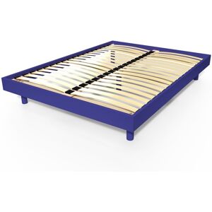 ABC MEUBLES Base a doghe in legno 2 posti Kit Noé - 160x200 - Blu scuro