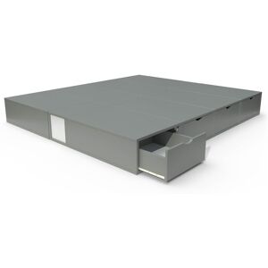 ABC MEUBLES Letto matrimoniale con cassetto Cube - 160x200 - Grigio