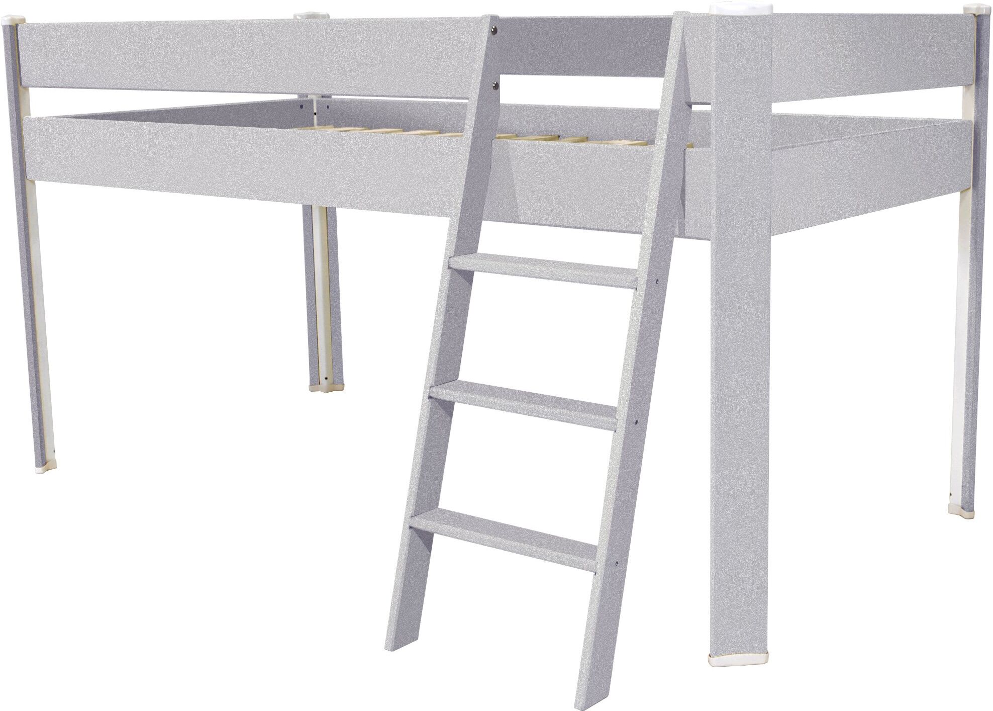 ABC MEUBLES Letto compatta per bambini - 90x190 - Grigio alluminio