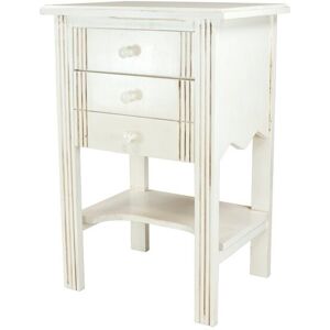 ABC MEUBLES Table hall d'ingresso in legno + cassetti -  - Bianco Antico