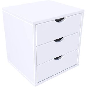 ABC MEUBLES Block 3 cassetti in legno massello -  - Bianco