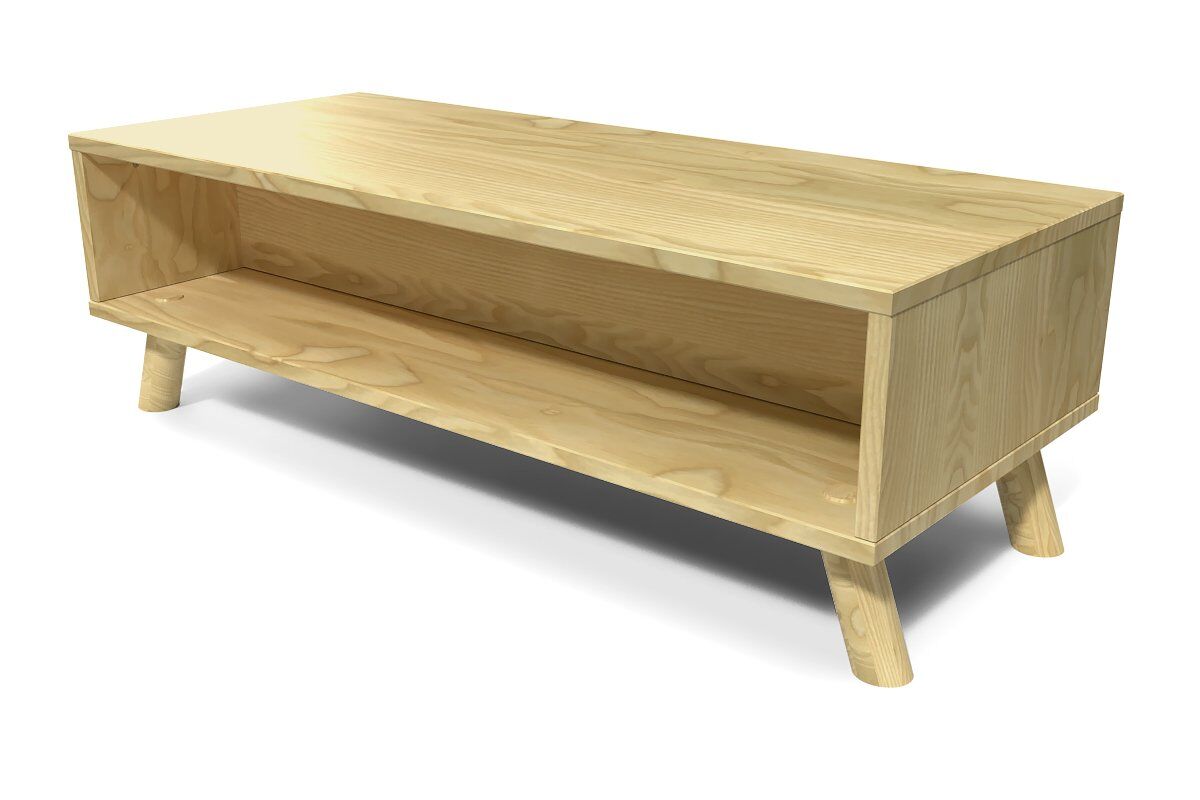 ABC MEUBLES Tavolino rettangolare scandinavo legno Viking -  - Miele