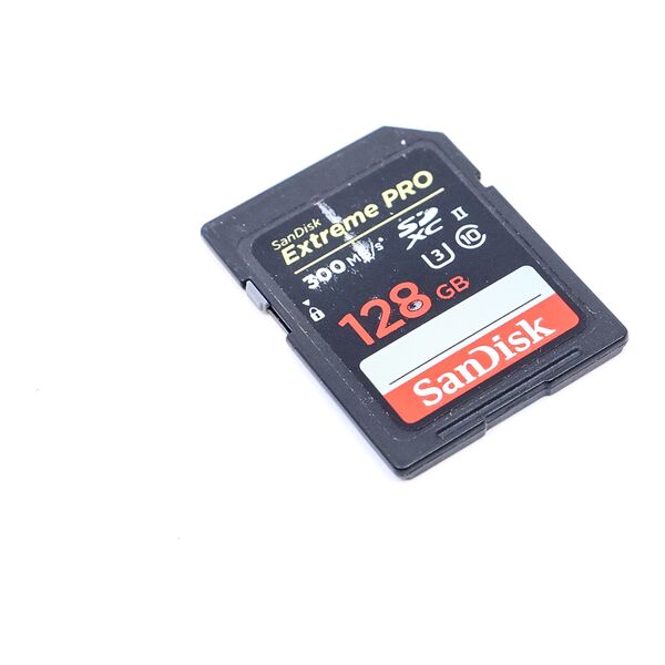 sandisk 128gb extreme pro 300 mb/s uhs-ii sdxc (condition: excellent)