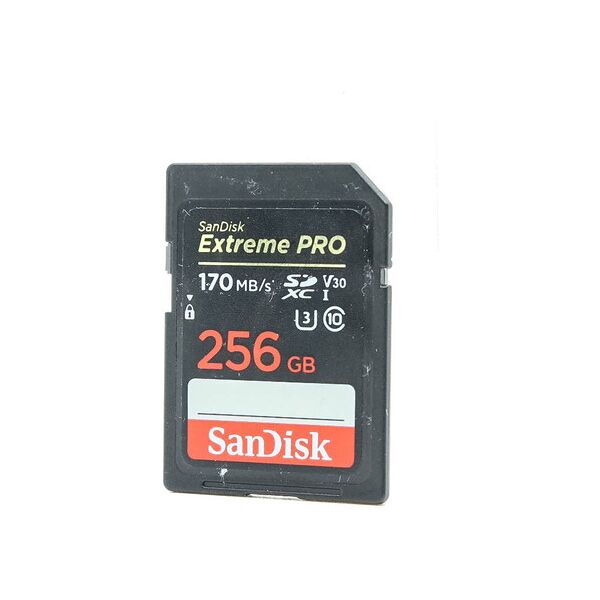 sandisk extreme pro 170mb/s 256gb uhs-i sdxc card (condition: good)