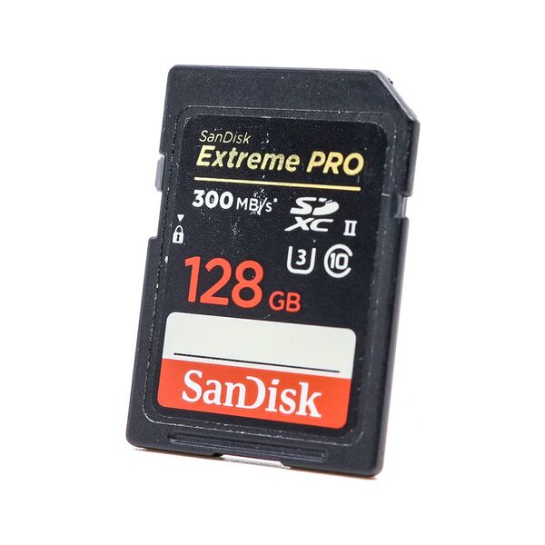 sandisk 128gb extreme pro 300 mb/s uhs-ii sdxc (condition: excellent)