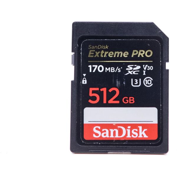 sandisk 512gb extreme pro 170mb/s sdxc card (condition: excellent)