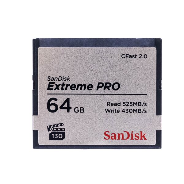 sandisk extreme pro 64gb 525mb/s cfast 2.0 card (condition: excellent)