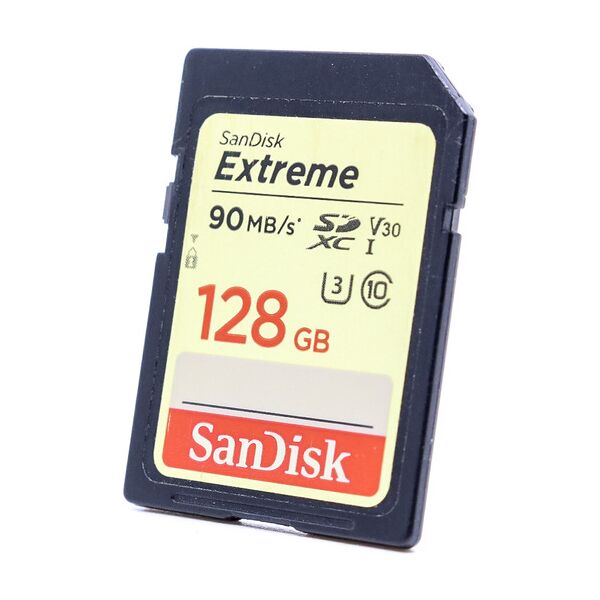 sandisk 128gb extreme 90mb/s sdxc memory card (condition: excellent)