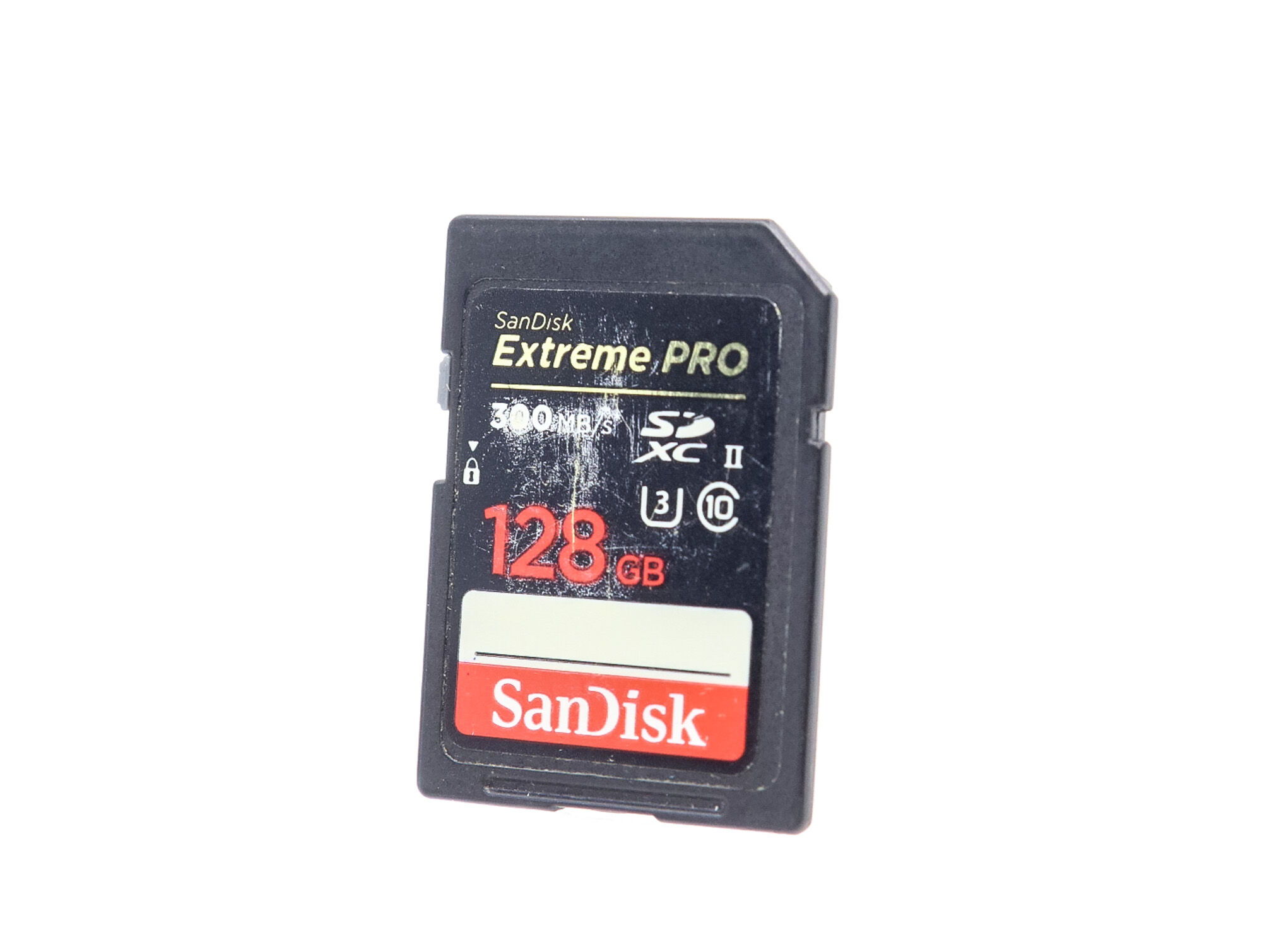 sandisk 128gb extreme pro 300 mb/s uhs-ii sdxc (condition: good)