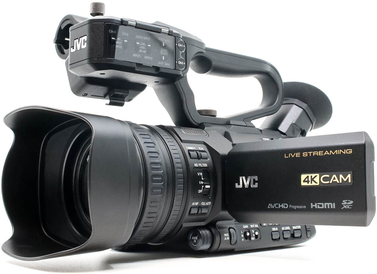 jvc gy-hm250 4k camcorder (condition: s/r)