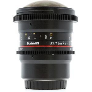 Samyang 12mm T3.1 ED AS NCS VDSLR Nikon fit (Condition: Excellent)