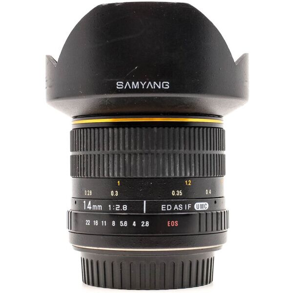 samyang 14mm f/2.8 ed as if umc [gold ring] canon ef fit (condition: good)