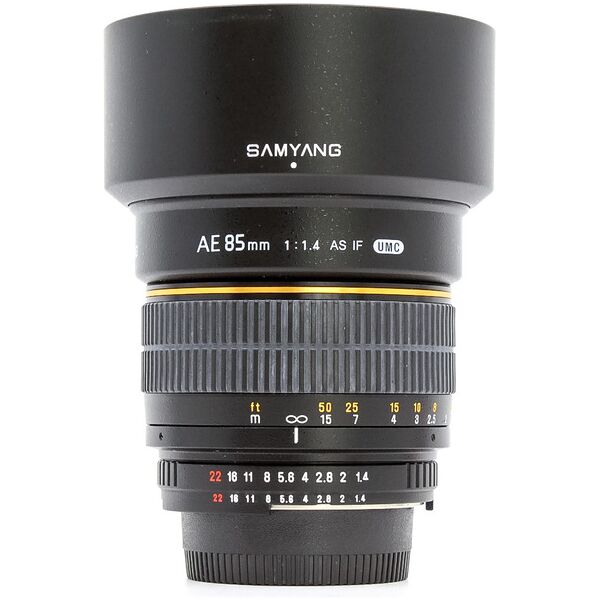 samyang 85mm f/1.4 as if umc (ae) nikon fit (condition: like new)