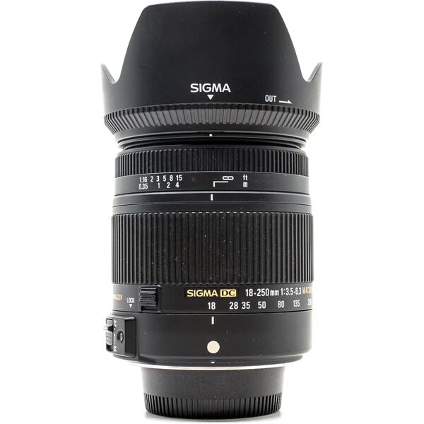 sigma 18-250mm f/3.5-6.3 dc macro os hsm nikon fit (condition: excellent)