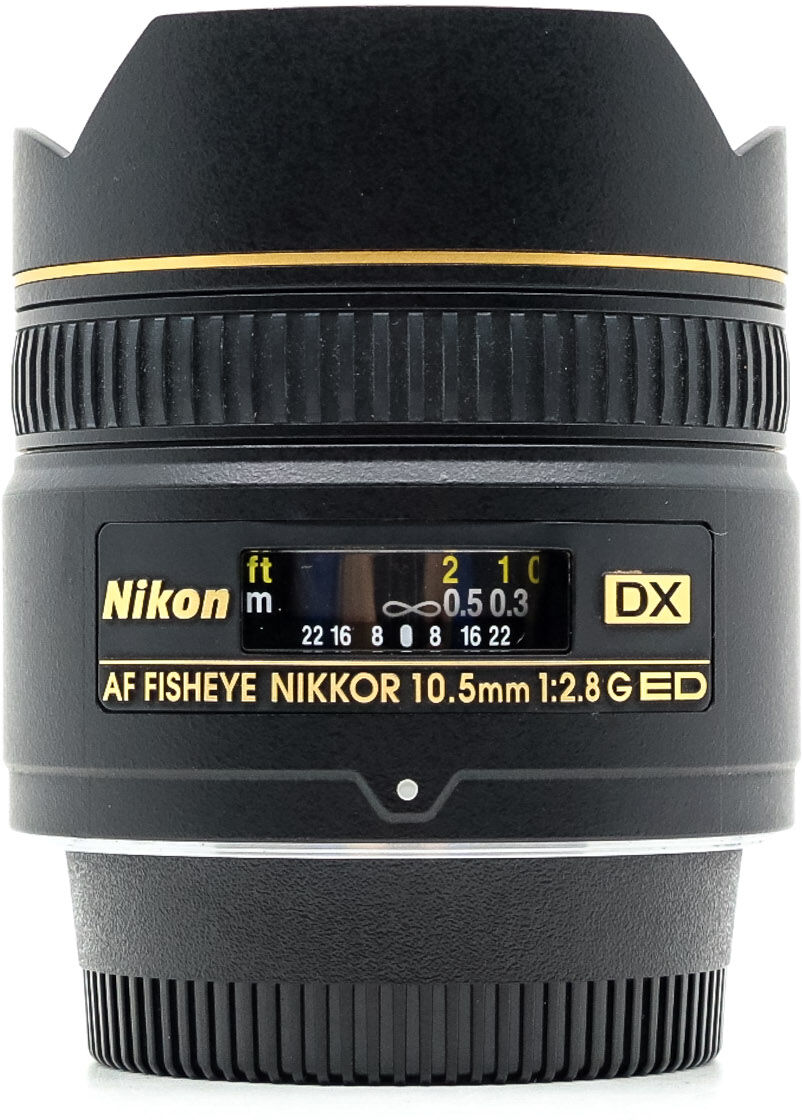 nikon af nikkor dx 10.5mm f/2.8g ed fisheye (condition: excellent)