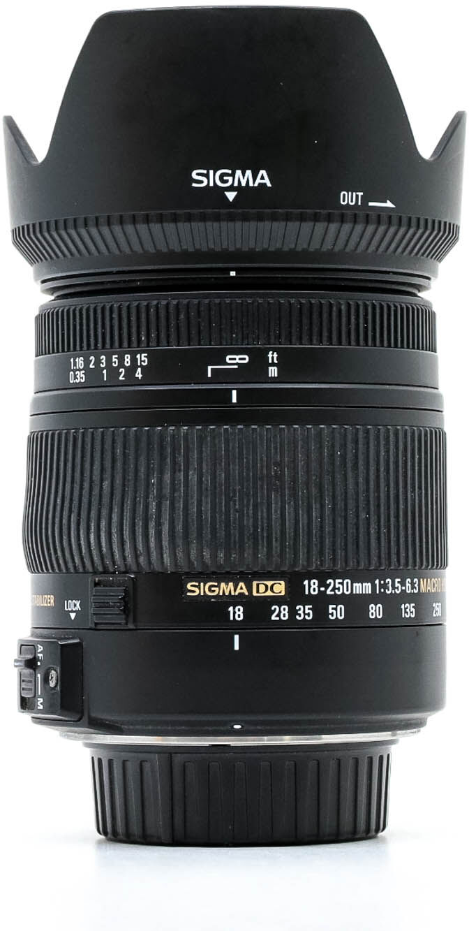 sigma 18-250mm f/3.5-6.3 dc macro os hsm nikon fit (condition: good)