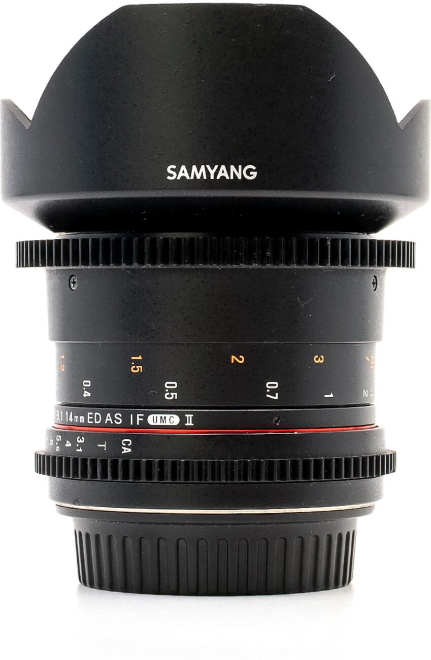 samyang 14mm t3.1 ed as if umc ii canon ef fit (condition: excellent)