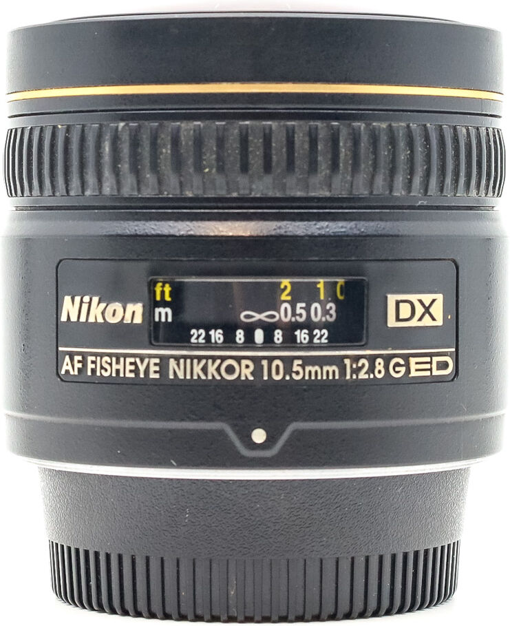 nikon af nikkor dx 10.5mm f/2.8g ed fisheye (condition: excellent)