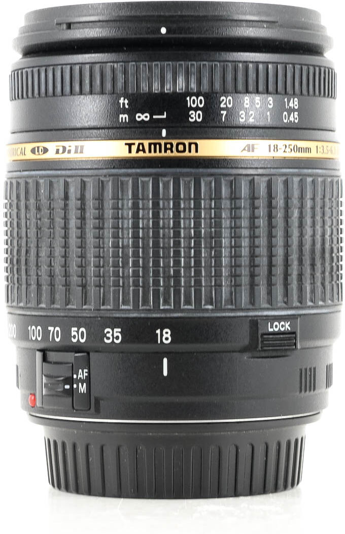 tamron af 18-250mm f/3.5-6.3 di ii ld aspherical (if) macro canon ef-s fit (condition: good)