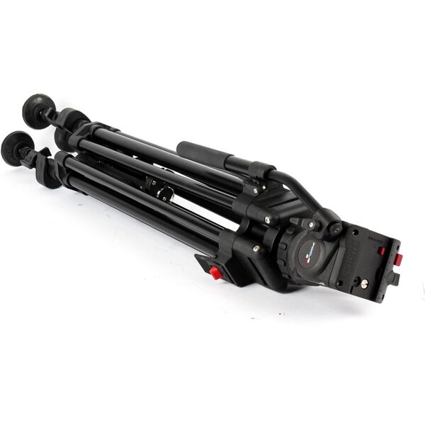 cartoni focus 8 fluid head with red lock tripod system (condition: like new)