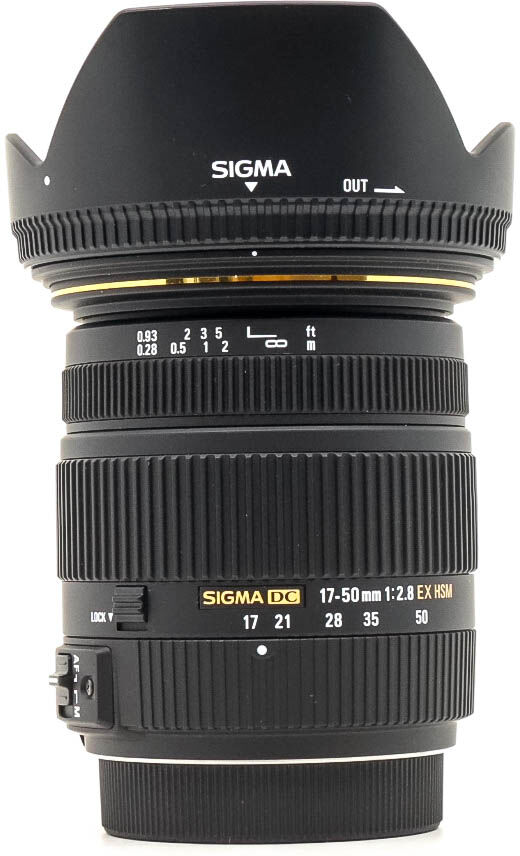 sigma 17-50mm f/2.8 ex dc sony a fit (condition: good)